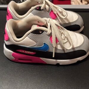 Nike Kids Sneakers with Pink and Blue Highlights